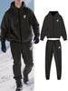 Men's Fleece Letter B Hoodie & Jogger Set - Premium Two-Piece Streetwear Outfit With 3D Embroidered Logo_viptrois.com