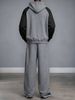 Men's Clothing 26 Spring New Arrival US Letter Print Color Block Hoodie Set Retro Casual Sweatshirt Set_viptrois.com