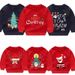 Cozy Christmas Kids Sweatshirt With Reindeer & Snowman Print, Soft Cotton Blend Pullover For Boys And Girls (8-16 Years, 100-160cm)_viptrois.com