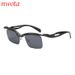 New Cross Mirror Sunglasses Square Frame Sunglasses Men And Women Special Shaped Half Frame Eyebrows Personality Sunglasses_viptrois.com