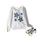 Vintage Hooded Sweatshirt For Women – Retro 5-Star Print, Oversized Streetwear, Fashionable Pullover For Autumn & Winter_viptrois.com