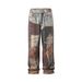 Men's Clothing high street washed loose wide leg silhouette digital printing_viptrois.com