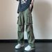 Men's Clothing Workwear Casual Pants Men Spring New Loose Straight Textured Splicing Long Pants_viptrois.com