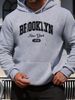 Men's Autumn And Winter Casual Fashion Loose Hooded Sweatshirt Brooklyn Letter Print 1898 Pattern Print Warm Long Sleeved Pullover_viptrois.com