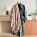 Korean-Style Cashmere-Like Scarf Wrap – Winter Shawl For Women (Plaid & Floral Print, Reversible Design, Soft & Warm, Fashionable Cape)_viptrois.com