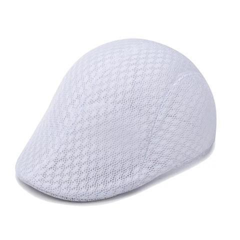 Summer Hollow Breathable Hat For Men, Middle-aged And Elderly, Korean Style, Dad's Casual Versatile Beret, Solid Color_viptrois.com