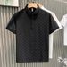 New Summer Style Ice Silk Trendy Short Sleeve Men's Polo Shirt, Business Style, Breathable And Cooling T Shirt_viptrois.com