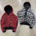 Reversible Zip-Up Hoodie - Streetwear Essential With Plaid & Stripes For Men & Women_viptrois.com