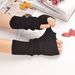 Flat Knit 30cm Mid-Length Sleeves Fluorescent Colorful Knitted Arm Warmers Korean Style Women's Warm Ins High Street_viptrois.com