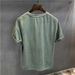 A New Retro, Soft, Washed Green, High-quality, Trendy Short-sleeved T-shirt For Men, A Trendy Japanese-style T-shirt_viptrois.com
