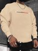 Men's Loose Casual Fashionable Classic Paris Letter Pattern Printed Round Neck Long Sleeved Sweatshirt Suitable For Autumn And Winter Wear_viptrois.com