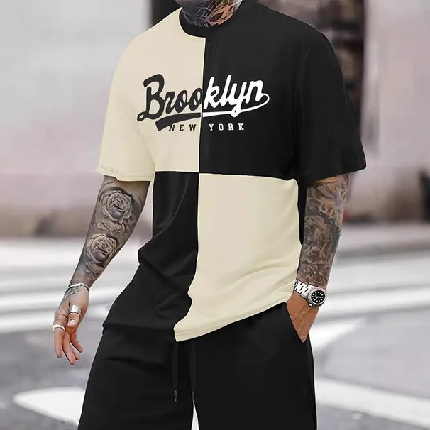 Men's Clothing Border Men's Short Sleeved T Shirt, Fashionable And Casual, With Letter Print, Stylish, Breathable, Comfortable, And Versatile._viptrois.com