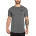 Foreign Trade Wish Fitness Short-sleeved Men's Summer Sweat-absorbing Breathable Bottoming Shirt Top Men's Elastic Shoulder Sleeve T-shirt Cotton_viptrois.com