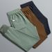 Men's Clothing Corduroy Pants With Fleece Lining - Relaxed Fit, Slim Cuff, Casual & Stylish For Cold Weather (Green, Black, Brown, Fleece-Lined)_viptrois.com