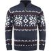 Men’s Slim-Fit Knit Sweater | Vintage-Inspired Half-Zip Pullover | Winter Casual Textured Jumper (Solid Colors)_viptrois.com