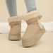 SHLIANG New Suede Buckle Decor Ankle Boots Women Winter Warm Thicken Plush Snow Boots Woman Thick Sole Non Slip Platform Cotton Boots X0059_viptrois.com