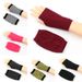 Unisex Striped open-finger wrist cuff for men and women thin knitted children's writing short solid color DIY gloves_viptrois.com