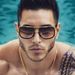 Trendy Large Frame Men's Metal Double Beam Toad Mirror, Thick Frame, Gray Lens, Sunglasses, Glasses_viptrois.com