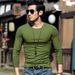 Men's Clothing Spring And Autumn Long Sleeved T Shirt Men's Tops Thin Casual Solid Color Autumn New Men's Bottoming Clothes_viptrois.com