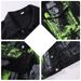 Men’s Tie-Dye Graffiti Denim Jacket – Oversized Streetwear Coat With Distressed Wash & Flap Pockets (95% Cotton, M-3XL, White/Black)_viptrois.com