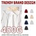 Men's Clothing Autumn/Winter Men's Heavyweight 450g Silver Fox Fleece Zip-Up Hooded Sweatshirt Casual Loose Fit Jacket Couple Style_viptrois.com
