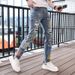 Men's Clothing Summer Thin Pumpkin Print Jeans Men's Casual Elastic Slim Fit Skinny Long Pants Trendy_viptrois.com