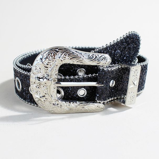 Punk Belt For Women - Wide Gothic Strap With Carved Buckle | Adjustable Waistband (2" Width, Fits 26-36 Inch) | Edgy Hip-Hop Streetwear Accessory_viptrois.com