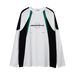 Men's Clothing Contrast Color Stitching Letter Printing Round Neck Long Sleeve T Shirt Casual Loose Top Autumn And Winter Trend_viptrois.com