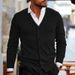 Men's Sweater Coat, Autumn And Winter New Knitted Sweater, Men's V-neck Long-sleeved Slimming Cardigan, Sweater_viptrois.com