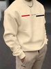 Men's Loose Casual Fashionable Freedom Letter Pattern Printed Round Neck Long Sleeved Sweatshirt Suitable For Autumn And Winter Wear_viptrois.com