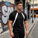 Men's Clothing Men's Quick Dry Striped T-Shirt Crew Neck Short Sleeve Loose Fit Summer Sports Top Fashionable Outdoor Wear_viptrois.com