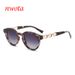 New Hollow Metal Round Chain Decorative Foot Polarized Sunglasses Cross Border Wholesale Round Frame Sunglasses_viptrois.com