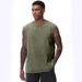 Men's Clothing Pure Cotton Batik Washed Sleeveless Vest Summer Waistcoat Retro Round Neck Heavy T Shirt_viptrois.com