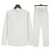 Men's Clothing Single Breasted Long Sleeved Suit Autumn And Winter Solid Color Loose Pullover Long Sleeved Trousers Suit Men_viptrois.com
