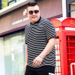 Men's Clothing summer plus size short-sleeved T-shirt fat guy half-sleeved striped T-shirt fat man top 195_viptrois.com