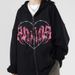 Loom 2022 European And American Dark Skull Skeleton Trendy Brand Men's Large Size Fleece Lined Zipper Hoodie Sweatshirt_viptrois.com