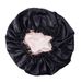 Reversible Satin Sleep Cap - Double-Sided Hair Protection With Fashionable Button Closure For Women_viptrois.com