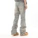 Men's Clothing Retro Heavyweight Distressed Line Bearded Jeans Men's Cleanfit Washed Slimming Pants_viptrois.com