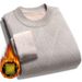 Men's Loose Knit Sweater – Thick Round Neck Pullover For Autumn & Winter (Dark Gray/Light Gray/Beige/Blue/Burgundy, M-4XL)_viptrois.com