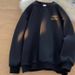 Unisex Streetwear Hoodie - Fleece-Lined Oversized Pullover With Zip-Up, Trendy Couple Outfit For Fall & Winter_viptrois.com