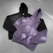 Men's Clothing Vintage Washed Cotton Zip-Up Hoodie – Distressed Two-Way Zipper, Raw Hem & Patch Pockets, Streetwear Oversized Fit (Black/Purple)_viptrois.com