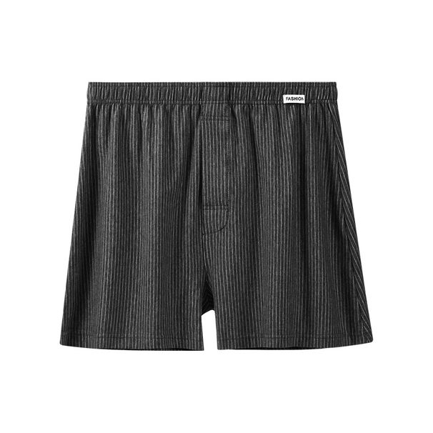 Striped Men's Aloe Pants, Pure Cotton Men's Underwear, Loose Four-cornered Pants, Home Wear Pants_viptrois.com