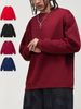 K Loose Solid Color Men's Round Neck Sweatshirt With Casual Long Sleeves_viptrois.com