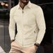 Men's Clothing Men's Waffle Knit Zip-Up Jacket With Stand Collar - High Street Casual Autumn Coat For Men_viptrois.com