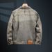 Men's Retro Washed Denim Jacket JK599 Trendy Workwear Casual American Heavyweight Jacket_viptrois.com