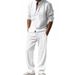 2025 Four Seasons Linen Men's Casual Set Loose Long-sleeved Long Pants Shirt Set For Men_viptrois.com