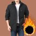Men's Clothing Plus Velvet Trendy Casual Outdoor Winter Fleece-Lined Hooded Jacket For Outdoor Sports - Windproof & Water-Resistant Casual Coat_viptrois.com