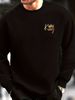 Men's Loose Casual Fashionable Classic KING Letter Pattern Printed Round Neck Long Sleeved Sweatshirt Suitable For Autumn And Winter Wear_viptrois.com