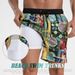 Summer New Style Men's Short Pants, Fashionable Beach Pants For Vacation, Men's Large Size, Four-cornered, Made Of Milk Silk With Lining Inside_viptrois.com