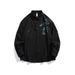 Men's Clothing Men's Chinese Streetwear Embroidered Shirt, Oversized Distressed Long Sleeve Blouse With Asymmetric Paneling For Urban Layering_viptrois.com
